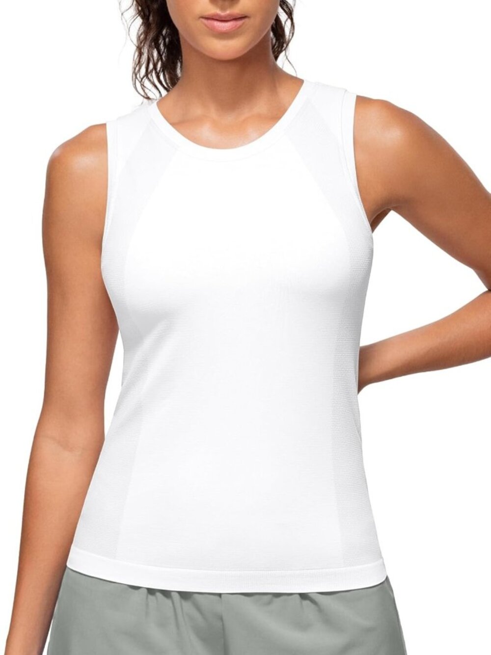 Seamless Workout Tank Top with Built-in Bra for Women | Activewear & Fitness Top